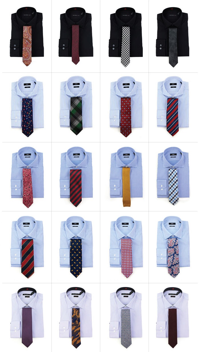 Сочетание галстуков